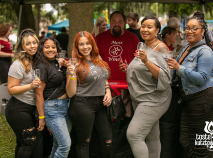 group of women posing at an outdoor wine and beer tasting festival in Kutztown Pennsylvania